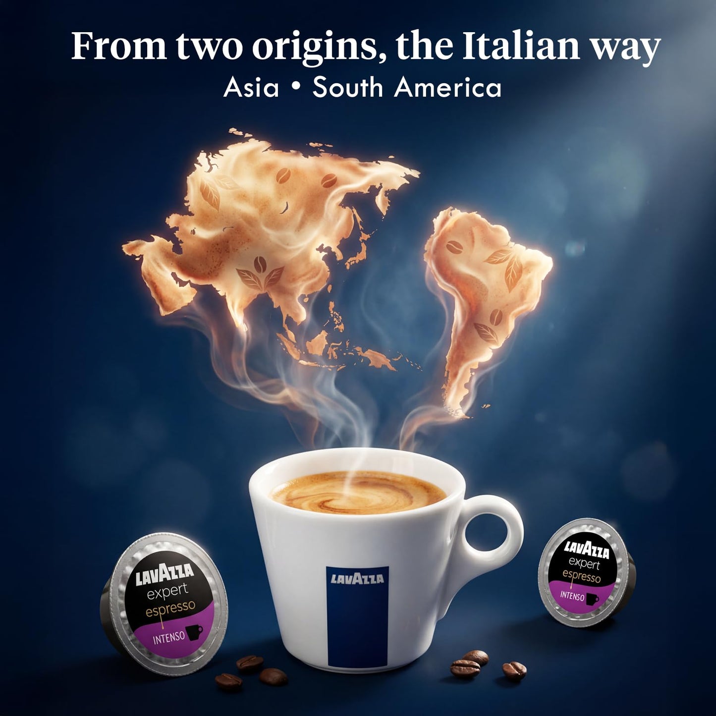 Lavazza Expert Espresso Intenso Capsules - 72 Count - Dark Roast Coffee Pods with Arabica & Robusta Blend - Bold Flavor & Rich Crema - Compatible with Lavazza Classy Machines