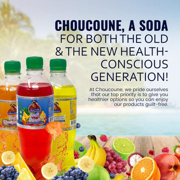 Choucoune Kola Fruit Punch Soda, Pack of 11, 20 Fl Oz Bottles, Natural Ingredients, No Artificial Sweeteners