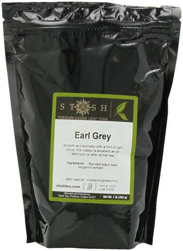 Stash Earl Grey Premium Loose Leaf Tea, 16 Ounces, 1 Pound, Model 13027
