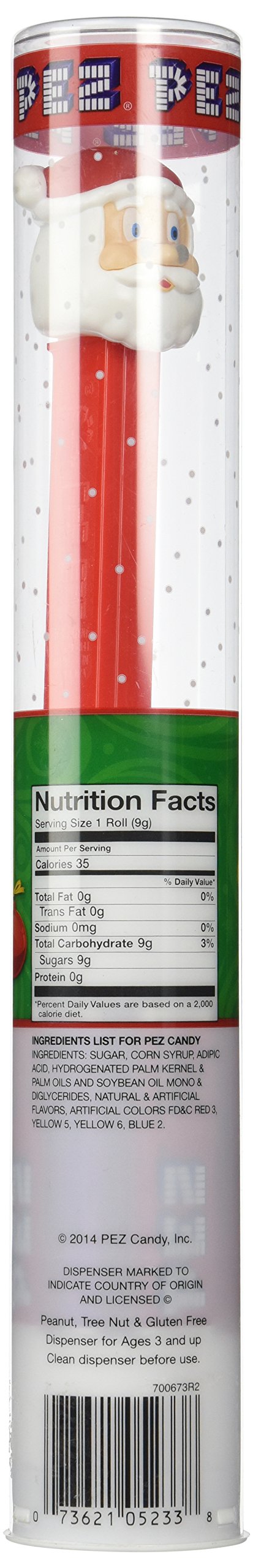 Pez Reindeer Dispenser Holiday Santa Clause Tube W/ 6 Candy Refills