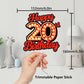 Happy 20Th Birthday Cake Topper Fluorescent Flashing Night Out Hen Movie Nightclub Theme Decor Supplies Woman Man Happy Birthday