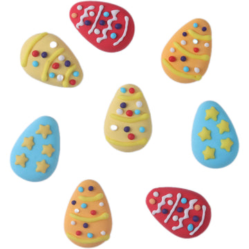 Gevog Edible 12Pc Rainbow Eggs Sprinkles Easter Cake Decorations And Cupcake Topper Decorations Birthday Party Supplies