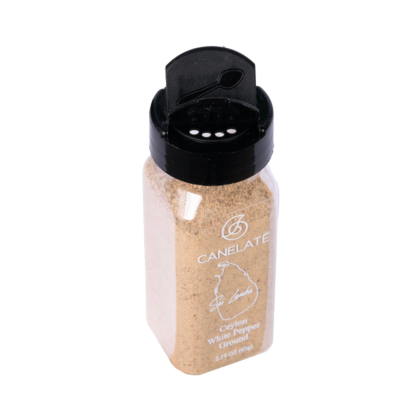 Canelaté Organic White Pepper Ground 62G (2.19Oz) - Packed At The Source, 100% Pure, Highest Piperine White Pepper From Small Holder Farmers In Sri Lanka