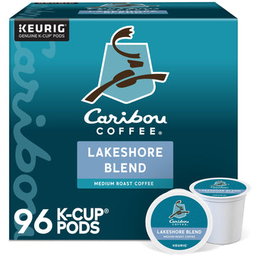 Caribou Coffee Lakeshore Blend Keurig Single-Serve K-Cup Pods, Medium Roast, 96 Count (4 Packs Of 24)