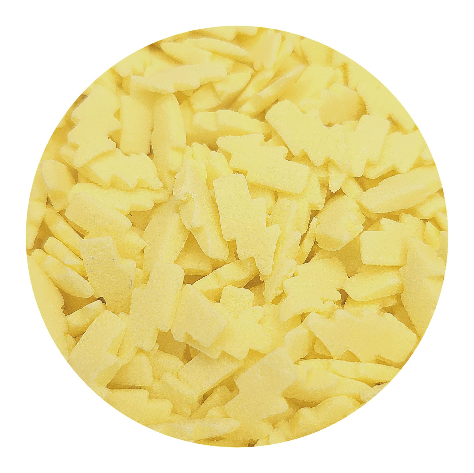 NCS Yellow Lightening Bolts Edible Candy Sprinkles, 8 ounces - Great for Cupcakes, Cookies, Cakes, Cakes Pops, Donuts