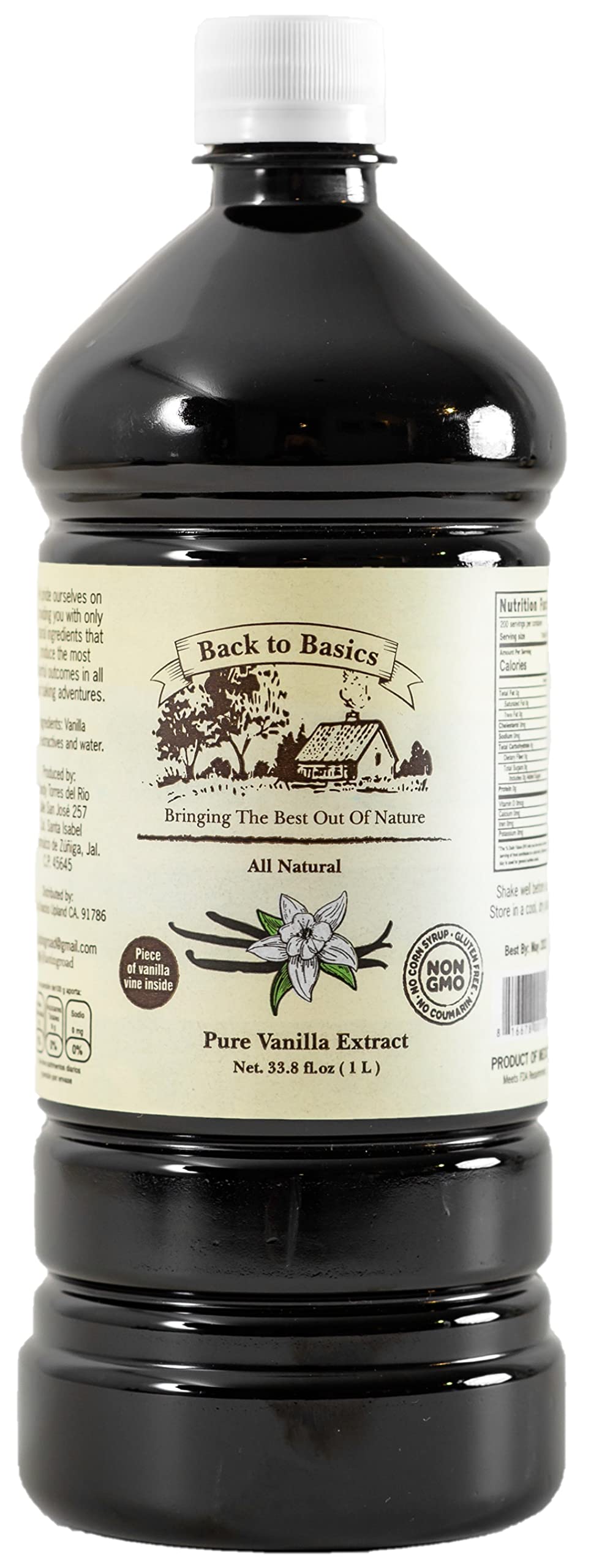 BACK TO BASICS Vanilla Extract - 33.8 Fl Oz (1 Liter) - Pack of 1