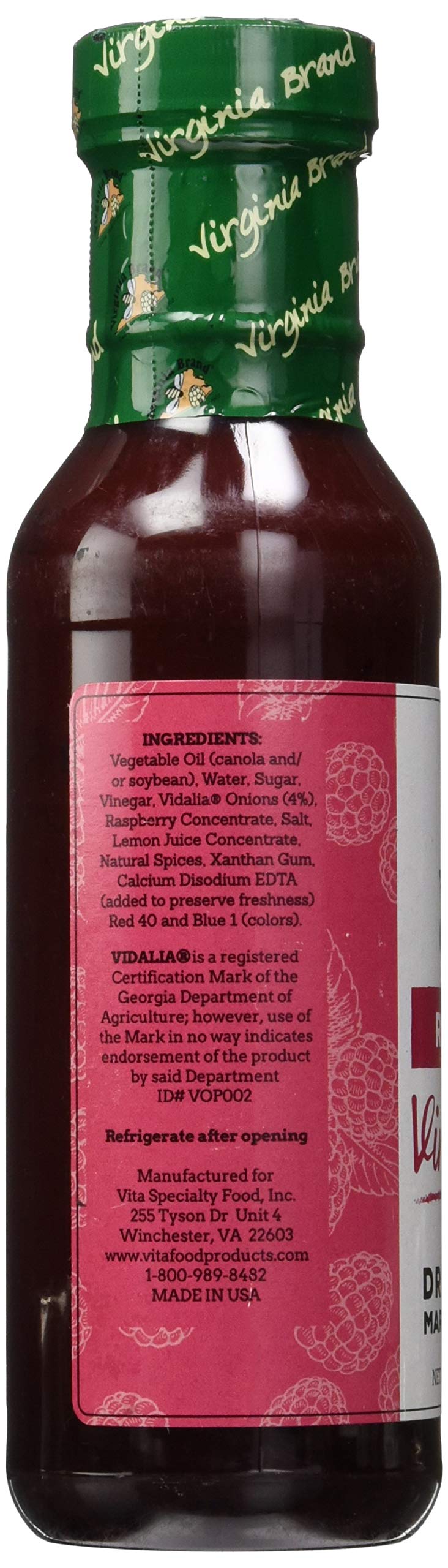 Virginia Dressing Vidalia Raspberry Vinegar, 12 oz
