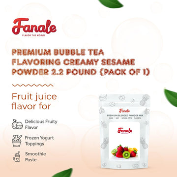 Fanale Premium Creamy Sesame Bubble Tea Flavoring Powder | Perfect For Baking, Smoothies, Desserts And Drinks | Instant Flavorin