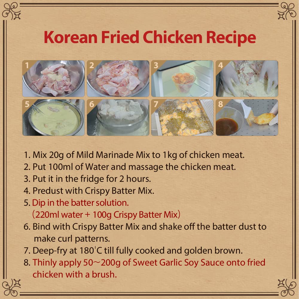 Foodrella Korean Fried Chicken Sweet Garlic Soy Sauce, 2.2 LB (1kg)