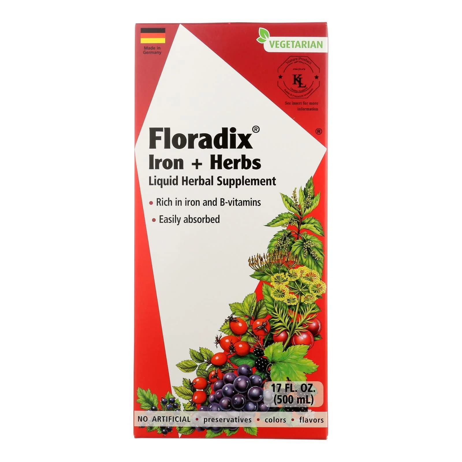 FLORADIX Iron & Herbs, 17 FZ