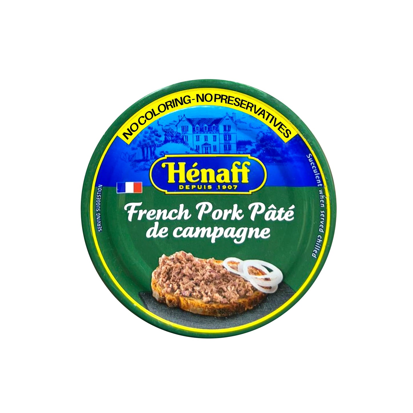 Hénaff Country Pâté, French Pork Pâté de Campagne - 130g, 4 Pack