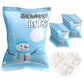 4Es Novelty 50 Packs Snowman Bits Mini Marshmallow Packets  Vanilla Flavored  14 Marshmallows in Each Bag  Bulk Individually Wrapped Christmas Marshmallows For Hot Chocolate Bar Supplies Party 