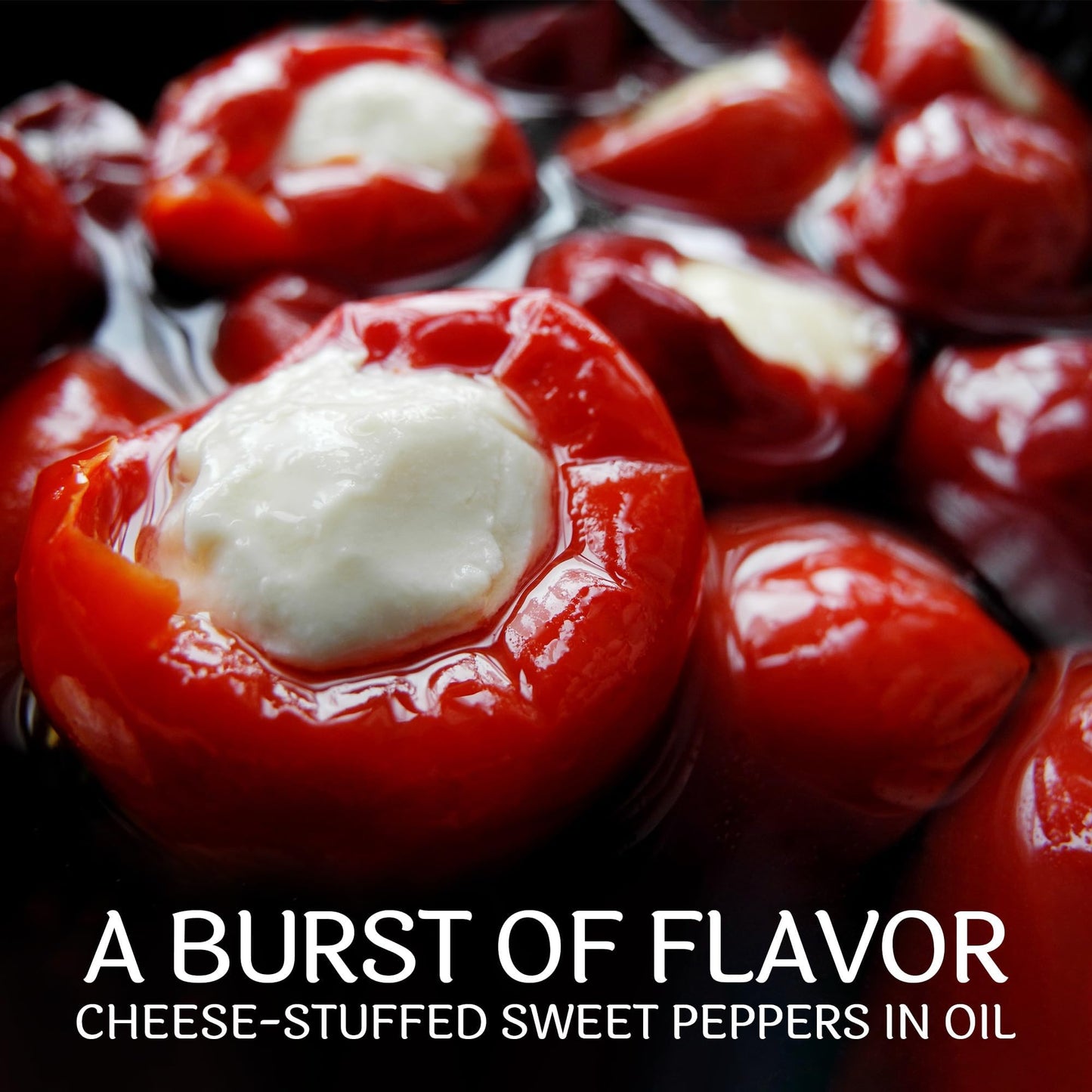 Tipsy Tapas Cheese Stuffed Sweet Peppers - Sweet Peppers Stuffed With Cream Cheese For Sandwiches, Appetizers, Hors Doeuvres, Ch