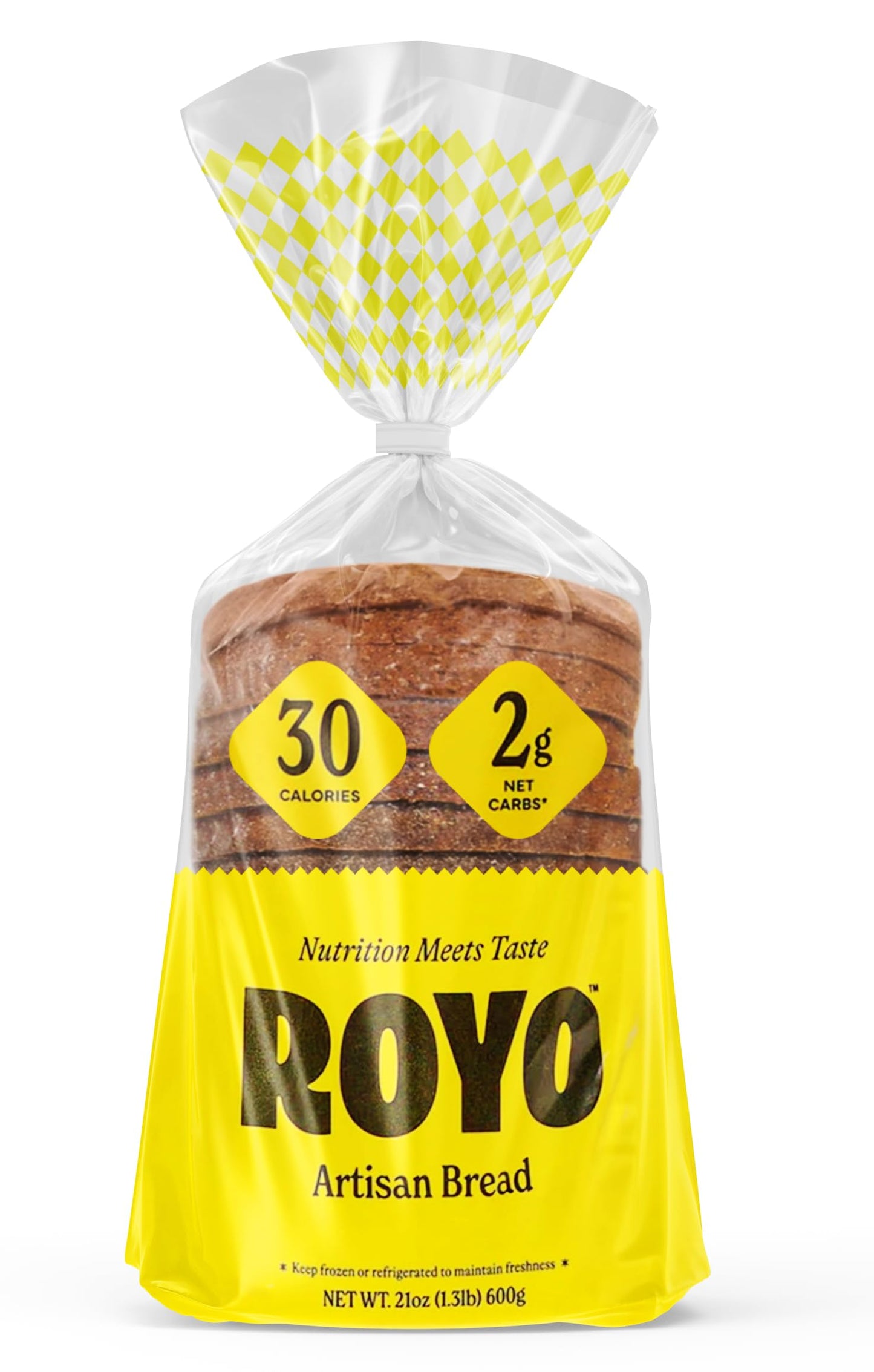 YUMTOV Keto Bread Loaf - Vegan, High Fiber, Low Calorie, Kosher Certified - 21 oz Sliced Bread