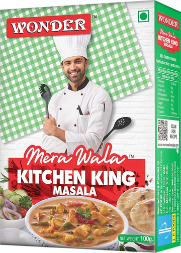 Wonder Mera Wala Kitchen King Masala, (100G)/ Blended Spice Mix/For Delicious & Flavourful Cooking/No Artificial Flavour Added