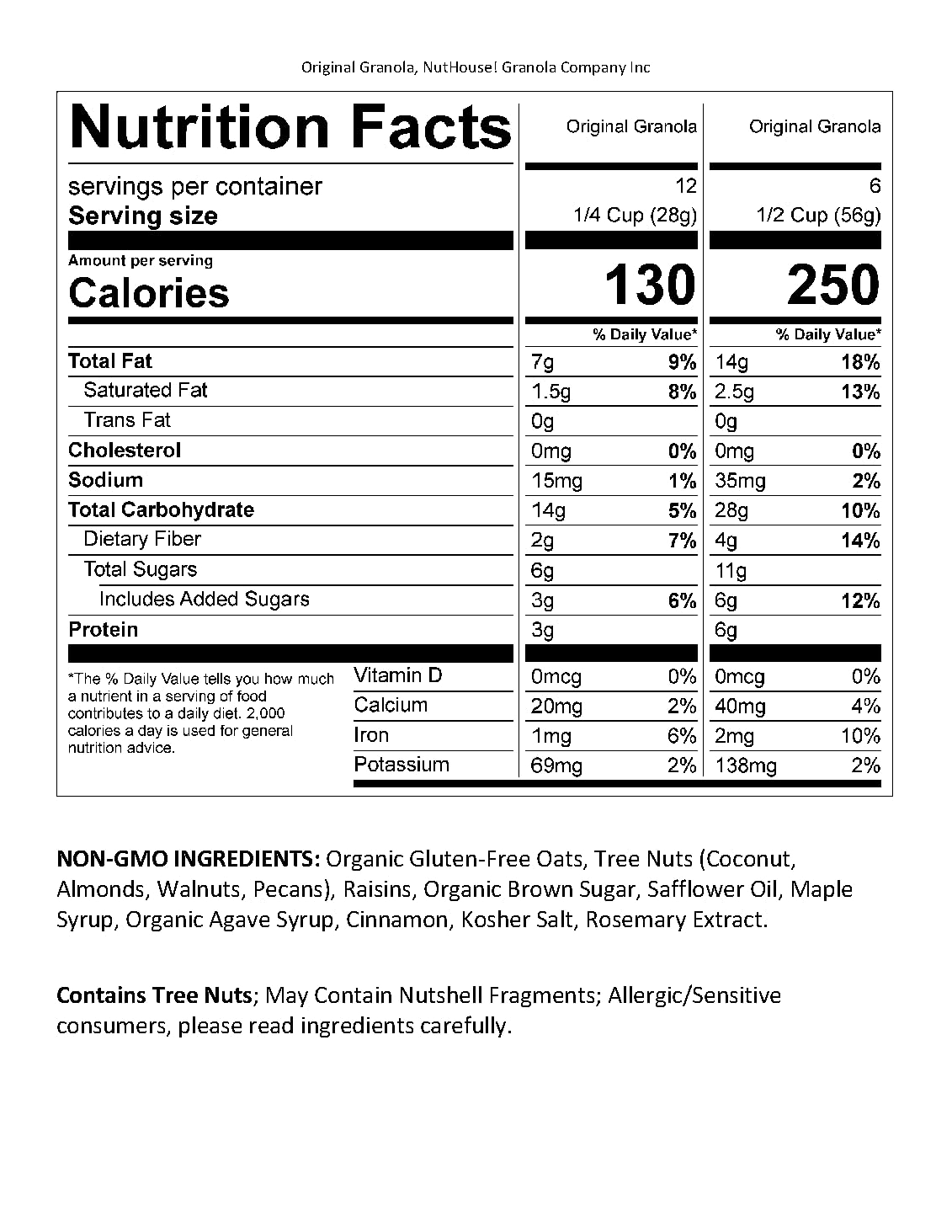 NutHouse! Granola - Premium Original Recipe, Gluten-Free, Non-GMO, Vegan, Soy-Free - 12 oz. Bag (3-Pack)