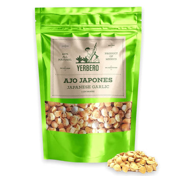 YERBERO Japanese Garlic Cloves - 400+ Premium Quality, All Natural, 1 LB (16 Oz) Resealable Bag