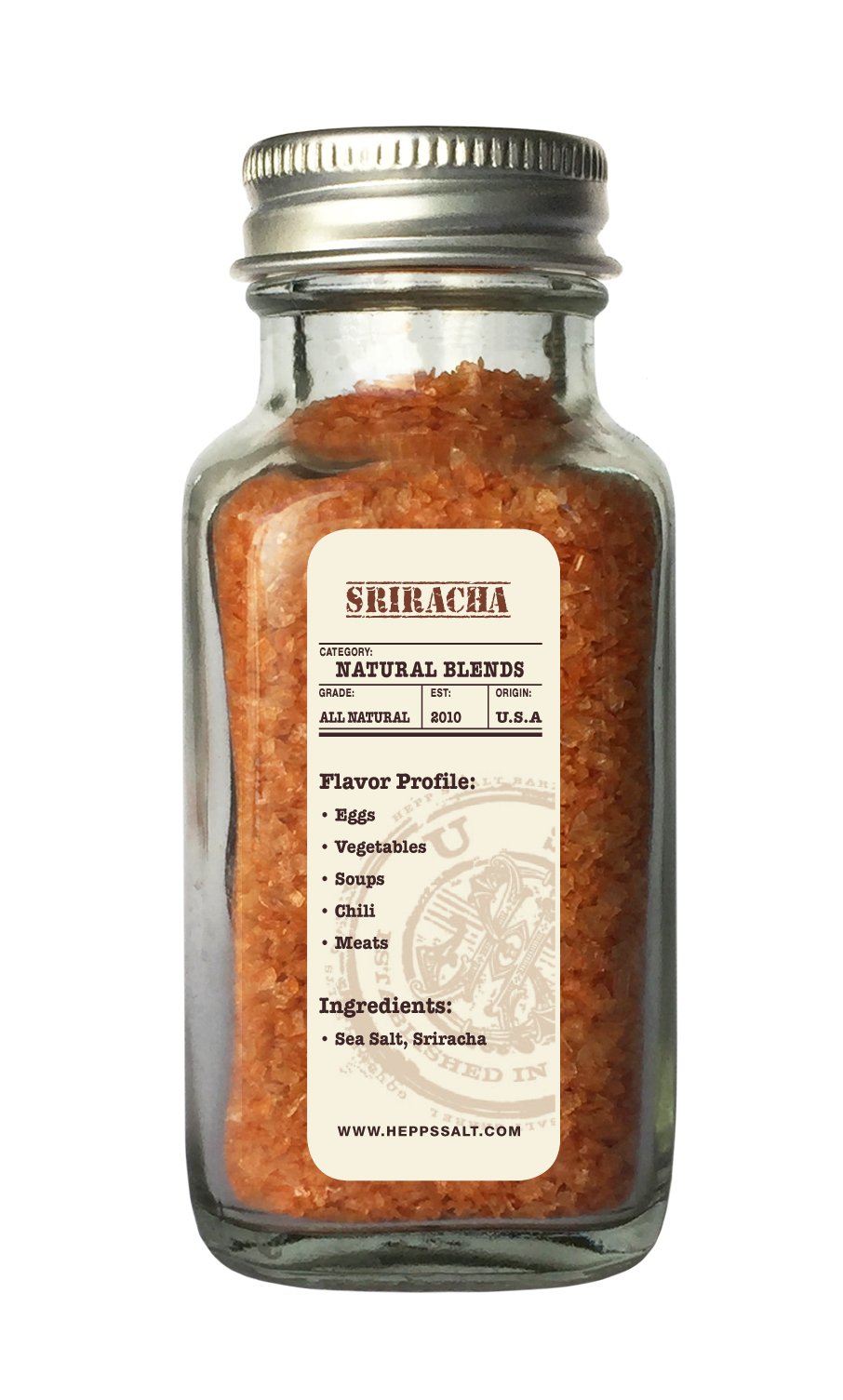 Hepps Salt Co. Sriracha Sea Salt 1.5 OZ.