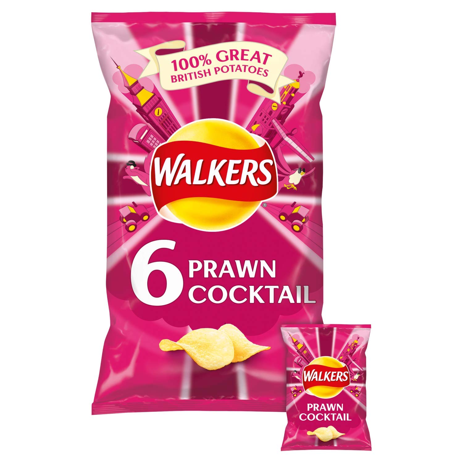 Walkers Crisps - Prawn Cocktail (6X25G)