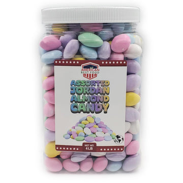 American Best Food Pastel Color Jordan Almonds in Jar, Kosher (4 Pound, Assorted)