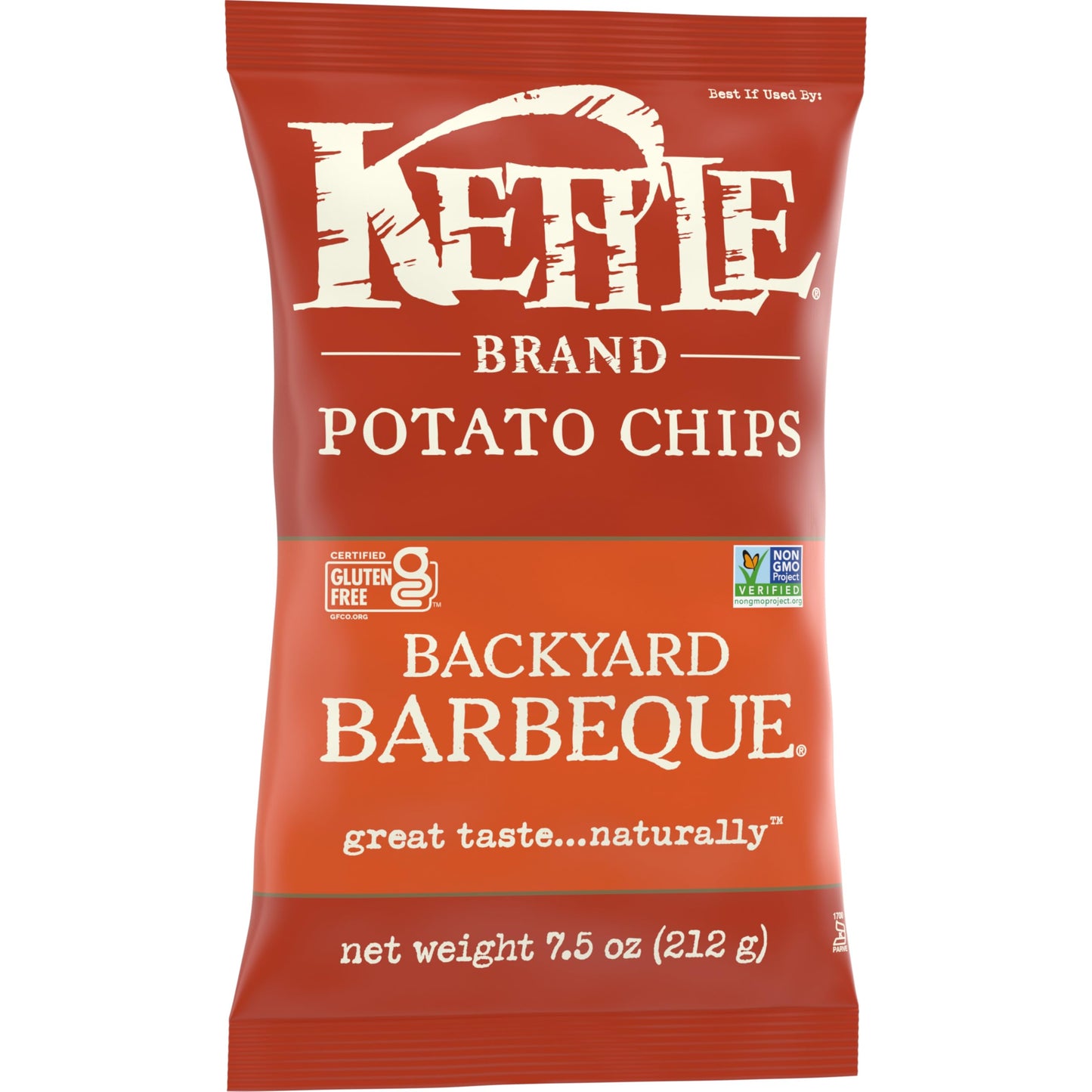 Kettle Brand Backyard Barbeque Kettle Potato Chips, Gluten-Free, Non-Gmo, 7.5 Oz Bag