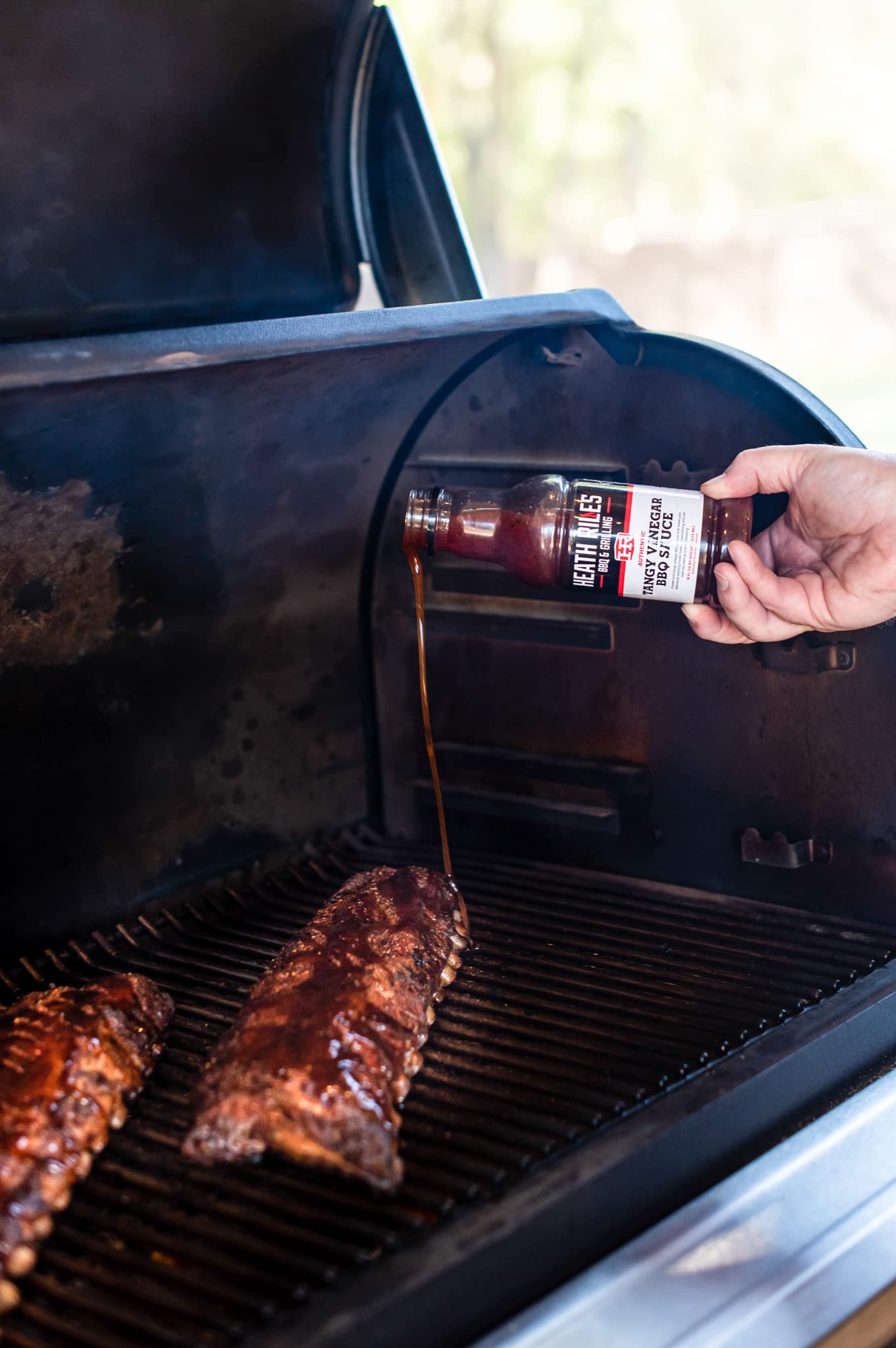 Heath Riles Bbq Tangy Vinegar Barbecue Sauce, Champion Pitmaster Recipe, Bottle 16 Oz.