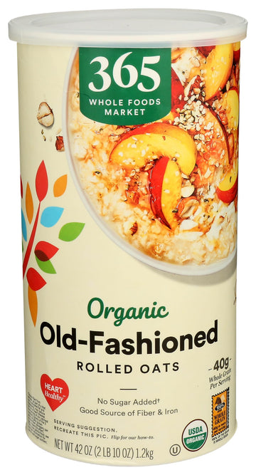 365 By Whole Foods Market, Organic Old-Fashioned Rolled Oats, 42 Ounce