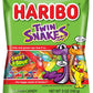 Haribo Gummi Candy, Twin Snakes Sweet & Sour Gummy Candy, 5 Ounce Share Size Bags (Pack Of 12) Delicious Soft & Chewy Snacks, Assorted Fruity Flavors