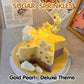 Sugarzy Edible Pearl Sprinkles, Gold Pearl Star Rods, 130g Baking Decorations for Cakes, Cupcakes, Cookies, and Ice Cream