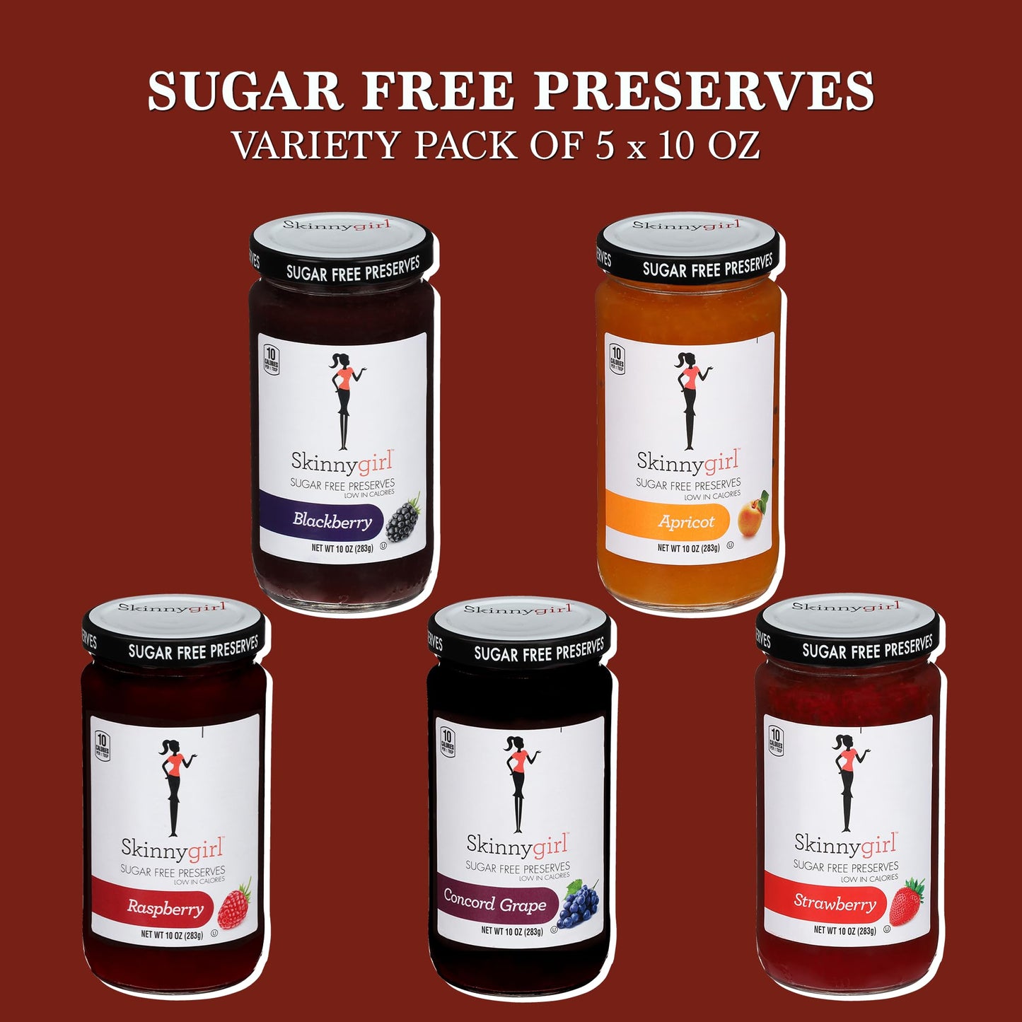 Rebel Smuggling Galactic Emporium Sugar Free Preserves and Jams Variety Pack, 5 Flavors, 10 oz Care Package Gift Basket