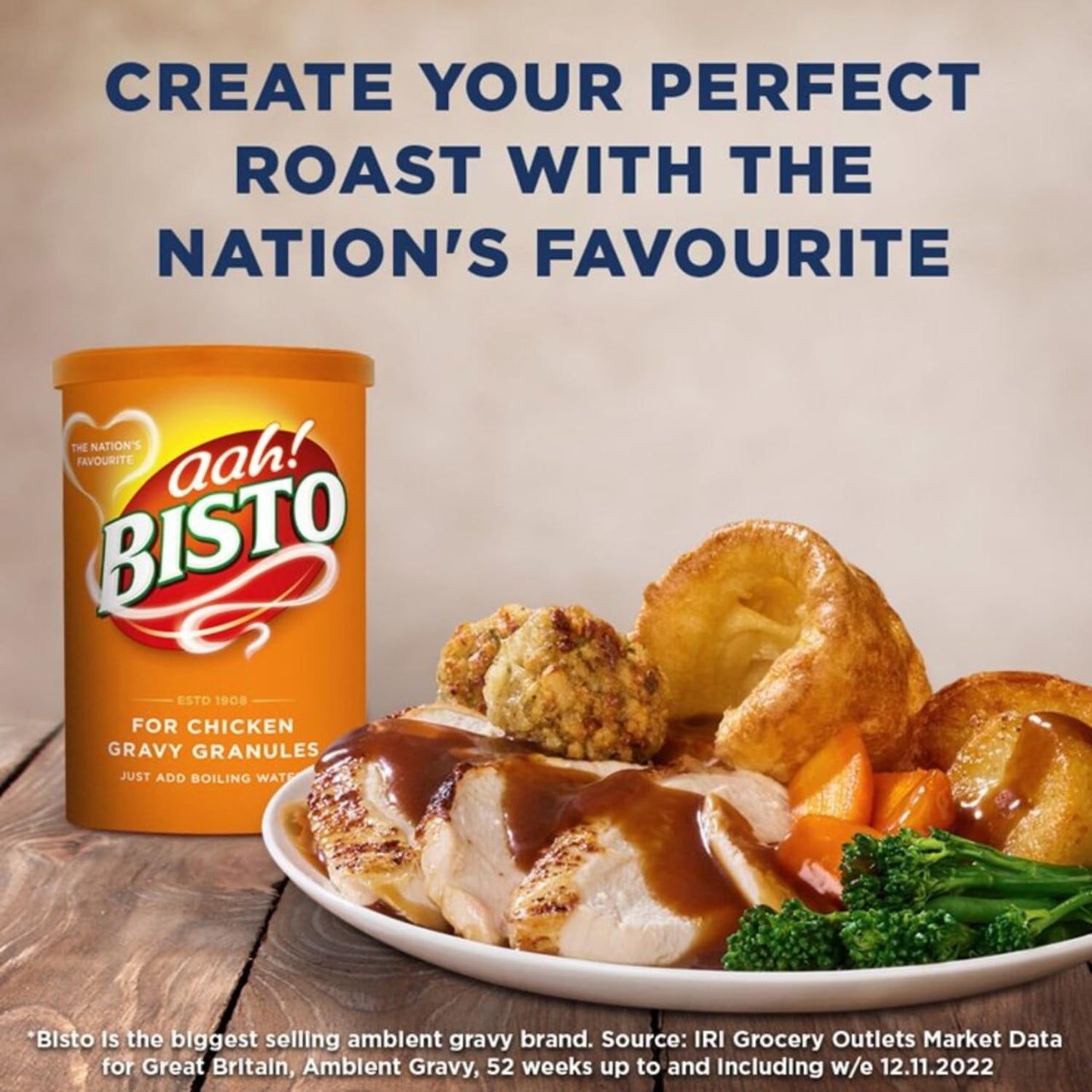 Bisto Chicken Gravy Granules 5.9 Ounce Canister (Pack of 3)