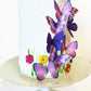 Sugar Robot Edible Butterflies - Large Cake & Cupcake Toppers, 3 inches, Purple, Made in USA