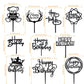 HSDSH Happy Birthday Cake Topper Set, 20PCS Black Acrylic Cupcake Toppers for Birthday Party Decorations