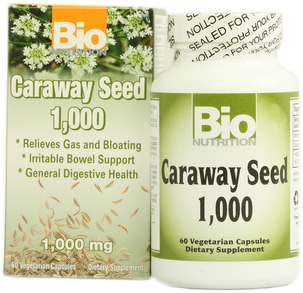 Bio Nutrition Caraway Seed Vcaps, 1,000 IU, 60 Count, Dietary Supplement