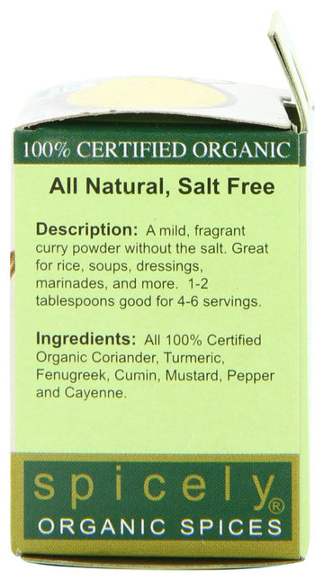 Spicely Organic Curry Powder, 0.6 Ounce (Pack Of 6)