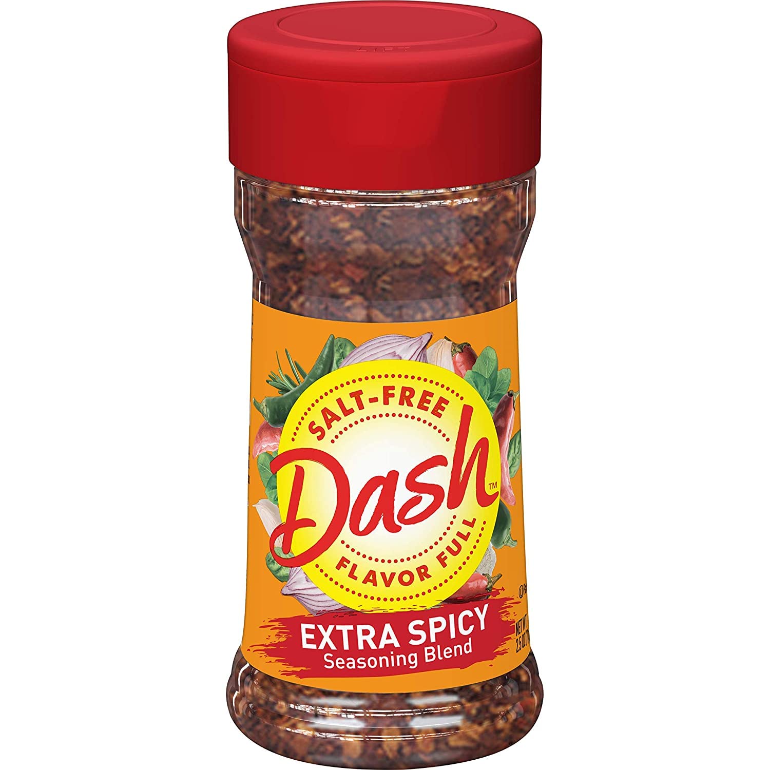 Dash Salt-Free Seasoning Blend, Extra Spicy, 2.5 Ounce (Pack Of 8)