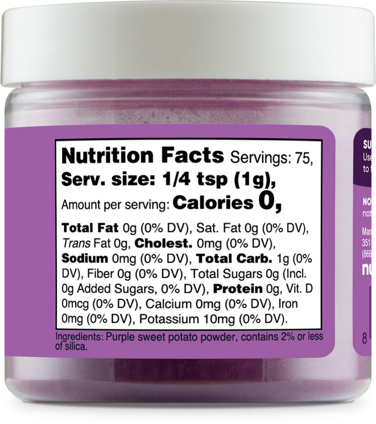 Nutricost Purple Plant Based Food Coloring From Purple Sweet Potato Powder (75 Servings) - Nutricolor Color Alternative For Food