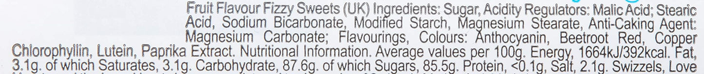 Swizzels Matlow Giant Love Hearts Fruit Sweets 39G