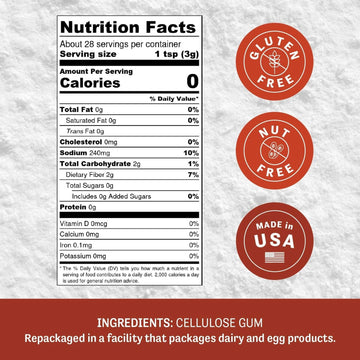 Judees Gluten Free CMC Powder - Improves Gluten Free Dough, Prevents Ice Crystals, 3 oz