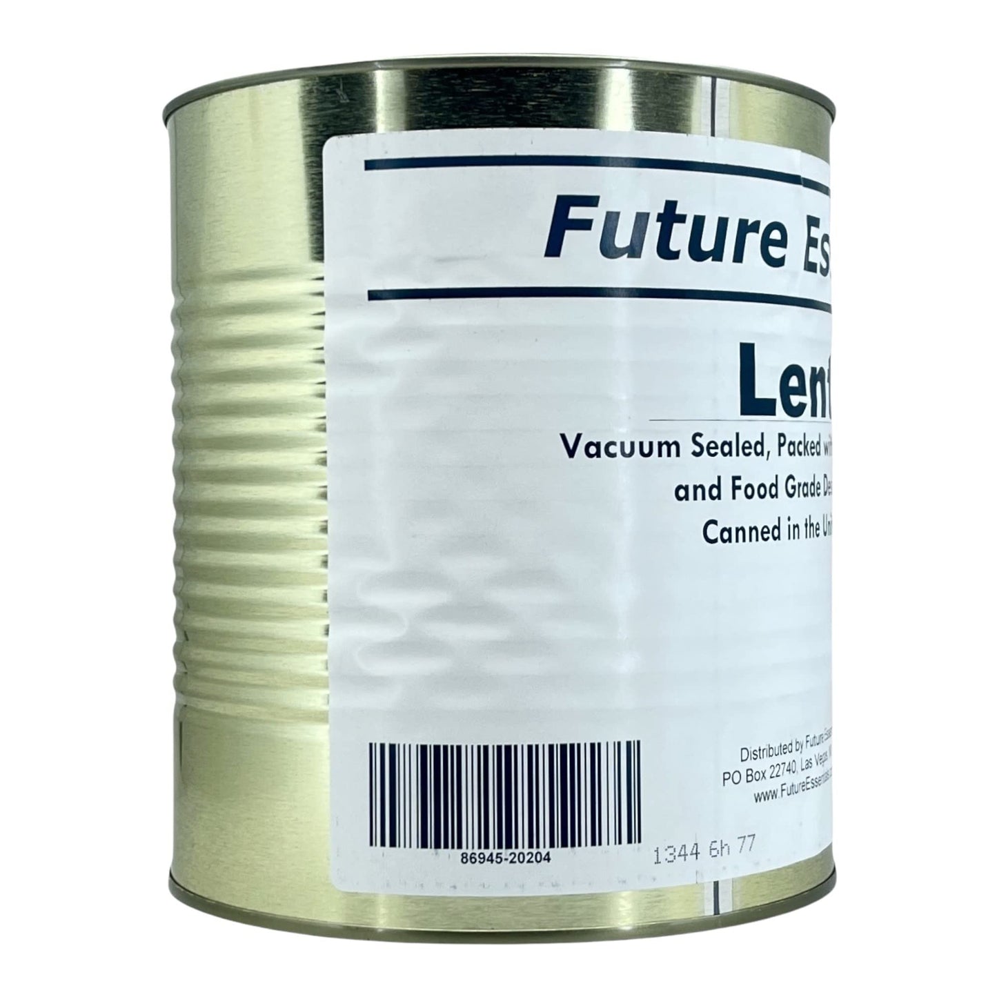 1 Can Of Future Essentials Lentils, Dried, #10 Can, 5 Lbs Net Weight