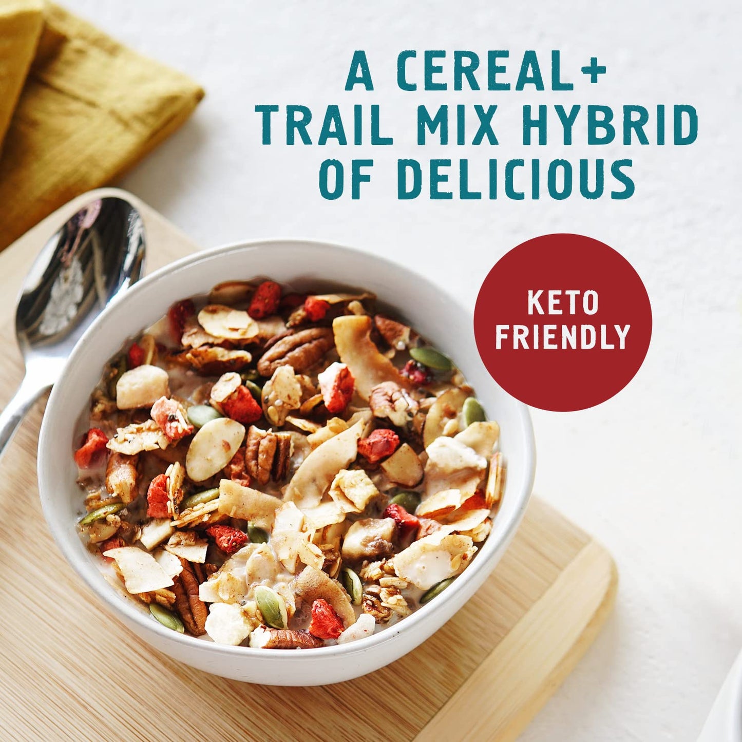 Seven Sundays Rise and Shine Muesli Cereal - 10 Oz Pouch - Strawberry Banana Nut - Certified Gluten Free Muesli - Non GMO, No Re