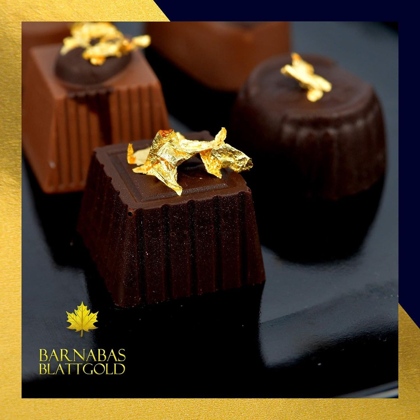 Edible Gold Leaf 24K By Barnabas Blattgold - Cake Decorations, Loose Gold Leaf Sheets For Cupcakes, 1.5 Inches, Book Of 12 Gold Foil Sheets