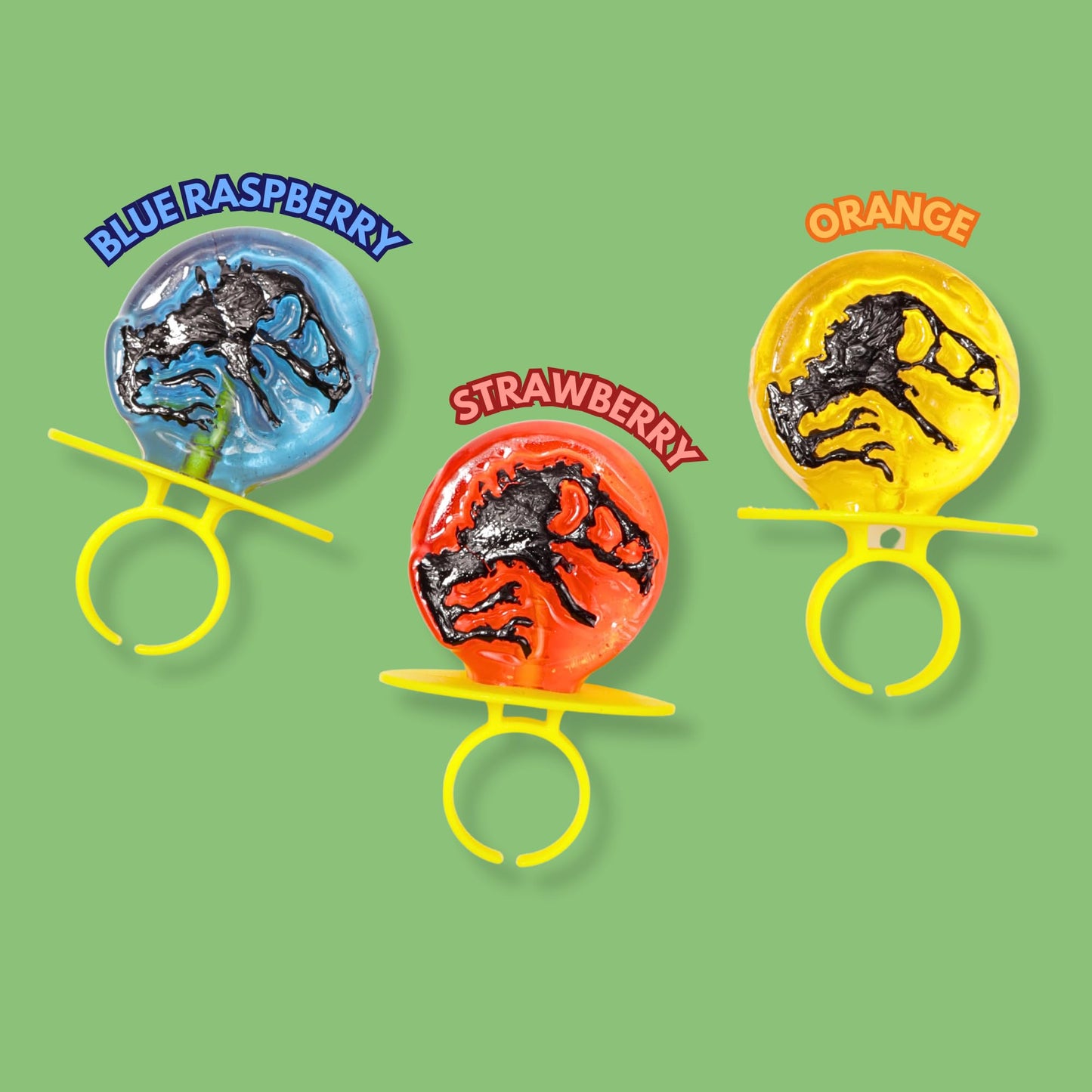 Jurassic World Lollipop Rings, Individually Wrapped Candy Birthday Party Favors, Dinosaur Themed Parties, 18 Suckers