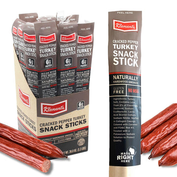 Sugar-Free Turkey Meat Sticks | 100% Lean Turkey, High Protein, Low Carb, Keto, Gluten Free, No MSG, Healthy Snack Stick | Indiv