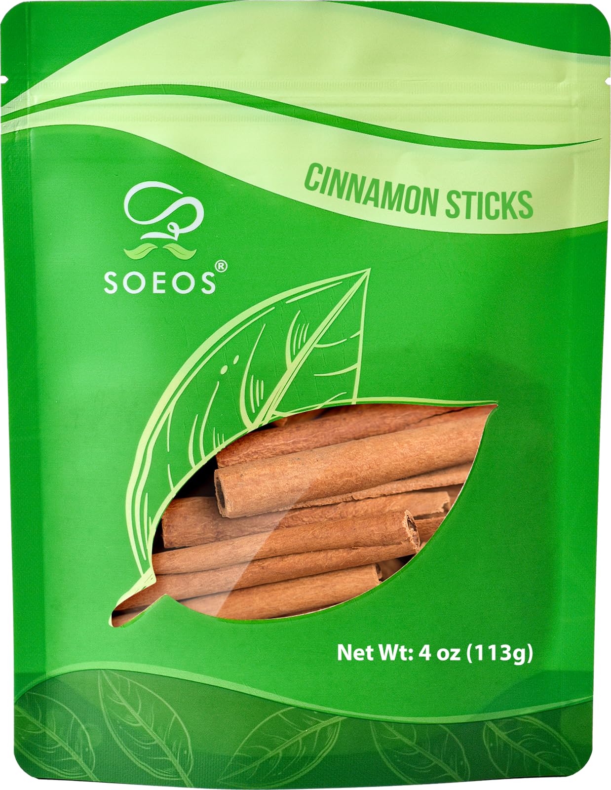 Soeos Cinnamon Sticks, 4 oz, Cassia Cinnamon, Strong Aroma, 2.75 Length, Perfect for Baking, Cooking, Beverages