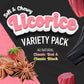 Wiley Wallaby Licorice 10 Ounce Variety Pack - Red And Black Classic Gourmet Soft & Chewy Australian Licorice Candy - Pack Of 6