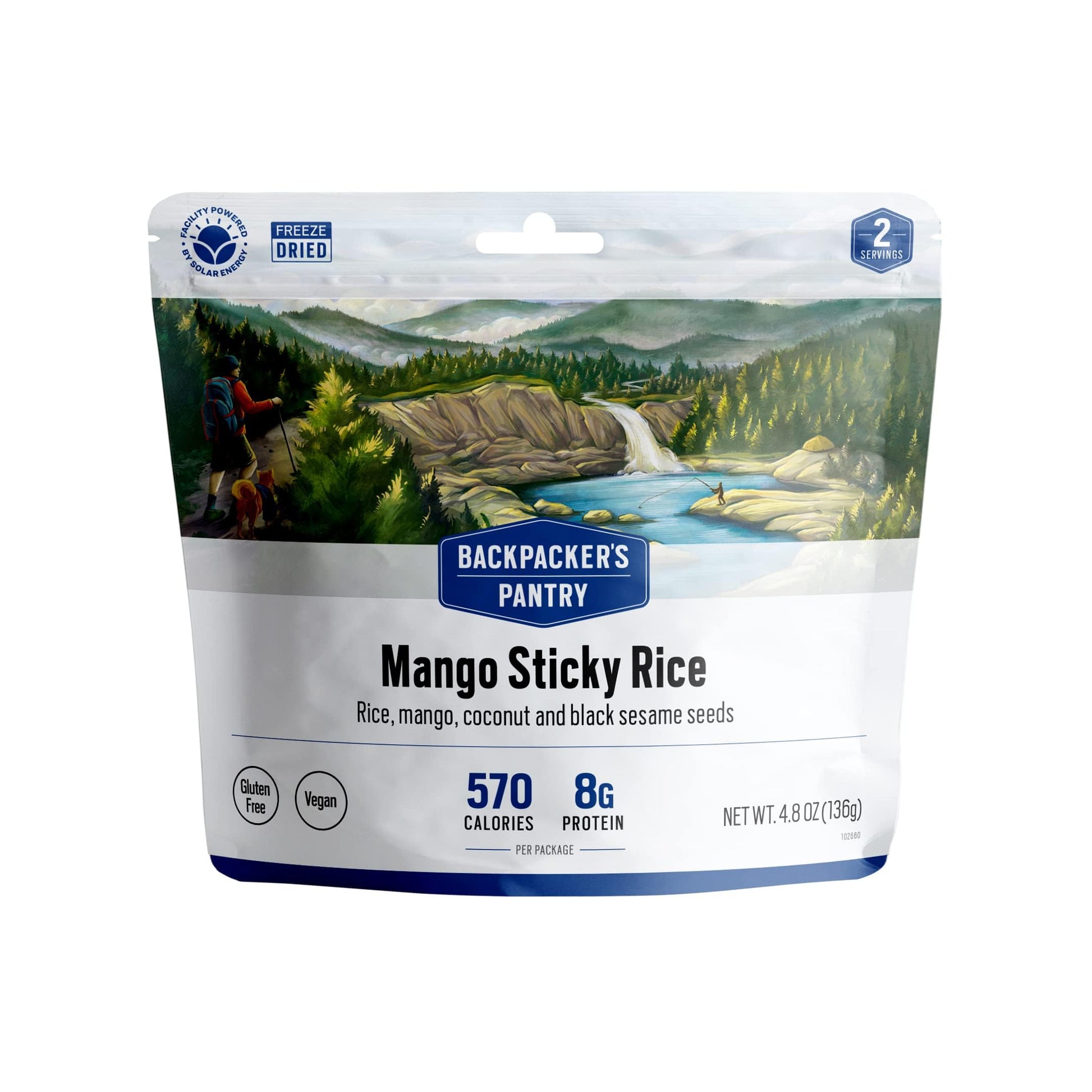 Backpackers Pantry Mango Sticky Rice - Freeze Dried Backpacking & Camping Food - Emergency Food - 8 Grams of Protein, Vegan, Gluten-Free - 1 Count