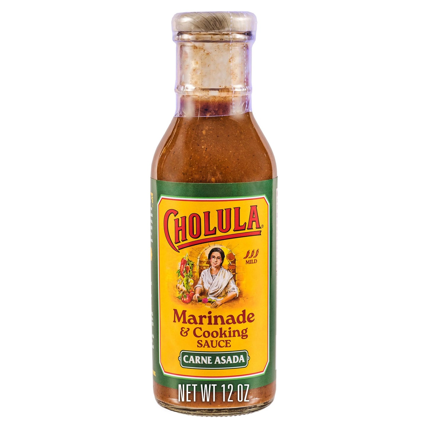Cholula Marinade & Cooking Sauce, Carne Asada, For Carne Asada Tacos, Taco Salad, Steak Marinade and More, 12 fl oz