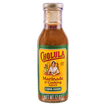 Cholula Marinade & Cooking Sauce, Carne Asada, For Carne Asada Tacos, Taco Salad, Steak Marinade and More, 12 fl oz