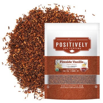 Organic Positively Tea Company Fireside Vanilla Rooibos Loose Leaf Tea, 16 Ounce